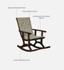 Wellesley N Sheesham Wood Rocking Chair In Scratch Resistant Provincial Teak Finish
