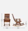 Wellesley Sheesham Wood Rocking Chair in Scratch Resistant Rustic Teak Finish