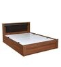 Wellington Queen Size Bed with Storage in Brown Finish