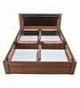 Wellington Queen Size Bed with Storage in Brown Finish