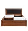 Wellington Queen Size Bed with Storage in Brown Finish