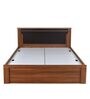 Wellington Queen Size Bed with Storage in Brown Finish
