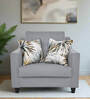 Welly Fabric 1 Seater Sofa In Coin Greyn Colour