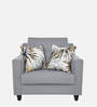 Welly Fabric 1 Seater Sofa In Coin Greyn Colour
