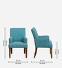 Welzow Fabric Arm Chair In Provincial Teak Finish