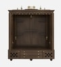 Wenge Divyasthal Teak Wooden Pooja Mandir With Door