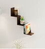 Wenge Engineered Wood Aaron Floating Wall Shelf