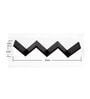 Wenge Engineered Wood Aaron Floating Wall Shelf
