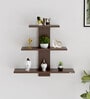 Wenge Engineered Wood Phelix Floating Wall Shelf
