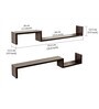 Wenge Engineered Wood Riley Floating Wall Shelf