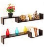 Wenge Engineered Wood Riley Floating Wall Shelf