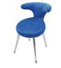 Wenport Fabric Dining Chair In Blue Colour