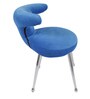 Wenport Fabric Dining Chair In Blue Colour