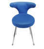 Wenport Fabric Dining Chair In Blue Colour