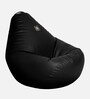 Western XXXL Leatherette Bean Bag Cover in Black Colour
