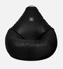 Western XXXL Leatherette Bean Bag Cover in Black Colour