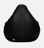 Western XXXL Leatherette Bean Bag Cover in Black Colour