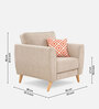 Westminster Fabric 1 Seater Sofa in Beige Colour