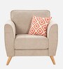 Westminster Fabric 1 Seater Sofa in Beige Colour