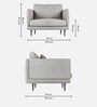 Weston Fabric 3 Seater Sofa in Off White Colour