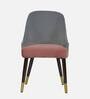 Weston Velvet Fabric Dining Chair in Grey and Blush Colour