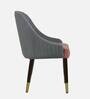 Weston Velvet Fabric Dining Chair in Grey and Blush Colour