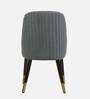 Weston Velvet Fabric Dining Chair in Grey and Blush Colour