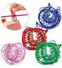 Wet Cloth Laundry Rope with 12 Clips for Outdoor Indoor Drying Rope Stainless Steel Cloth Clips  (Multicolor)