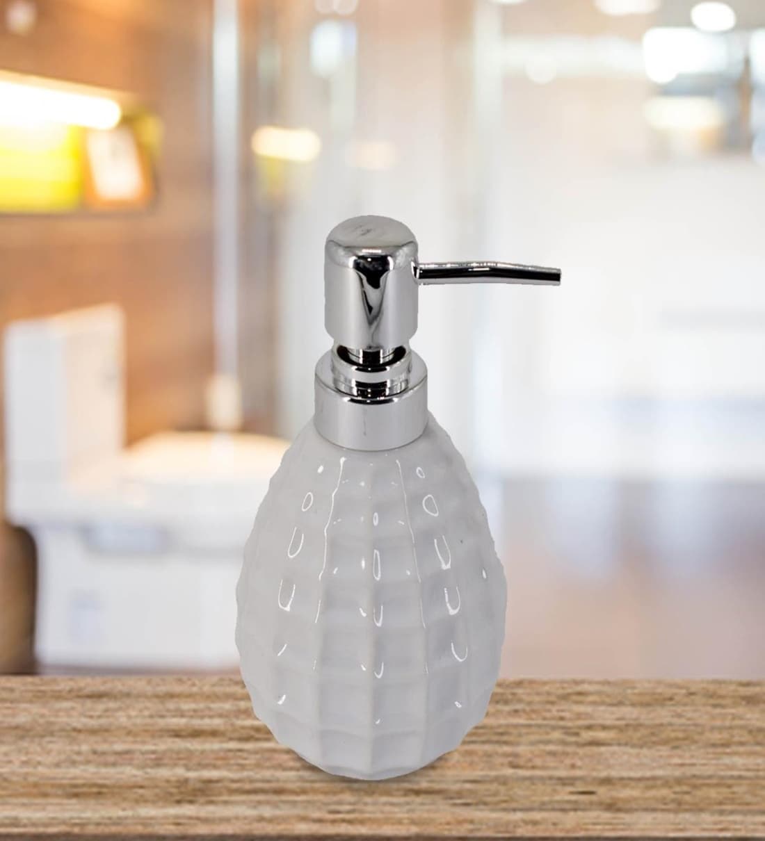 Buy White 300 ml Ceramic Liquid Soap Dispenser by Kookee at 20% OFF by  Kookee