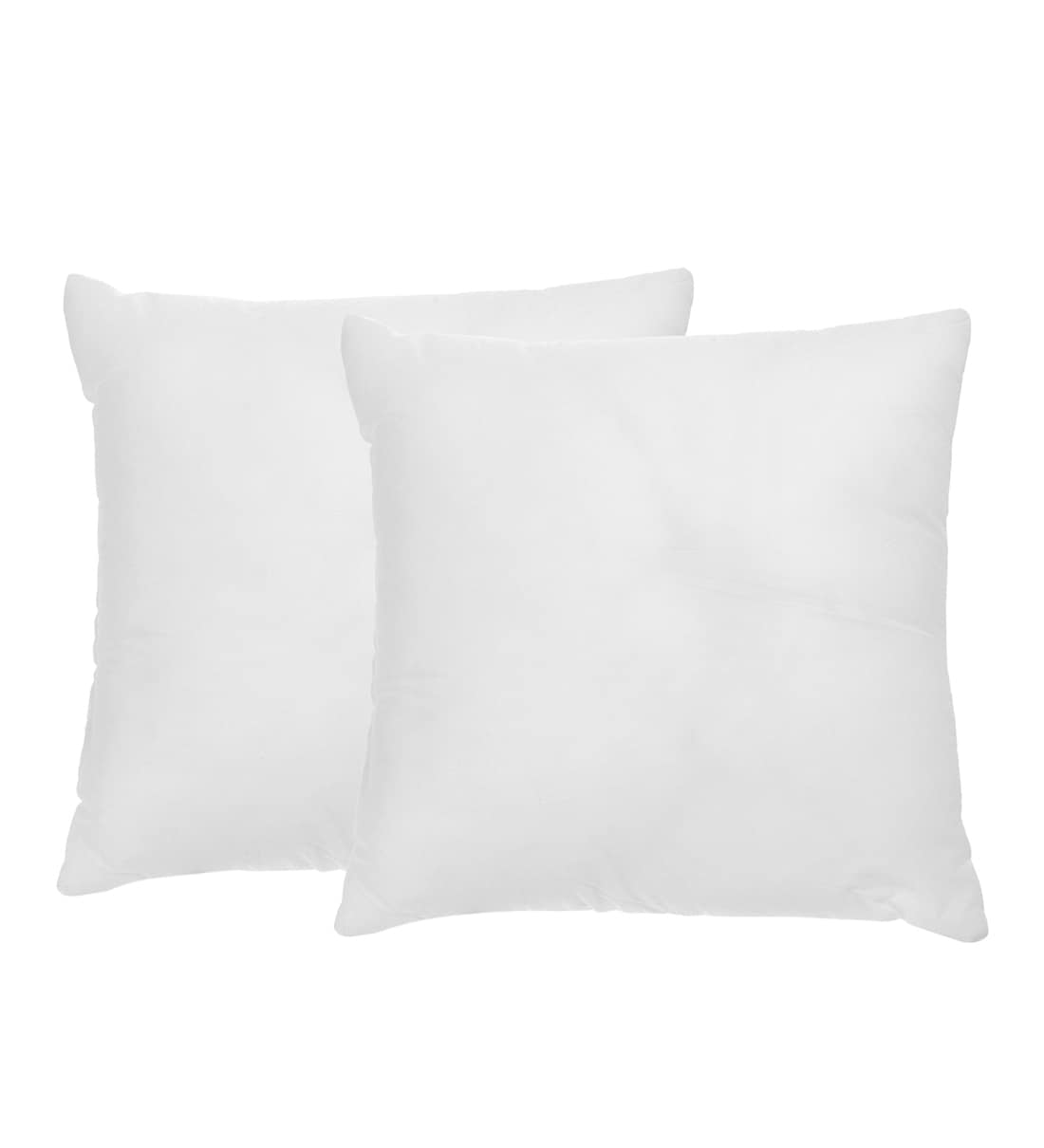 Buy White Cotton Microfiber Filled 24X24 Cushion Inserts (Set Of 2) By