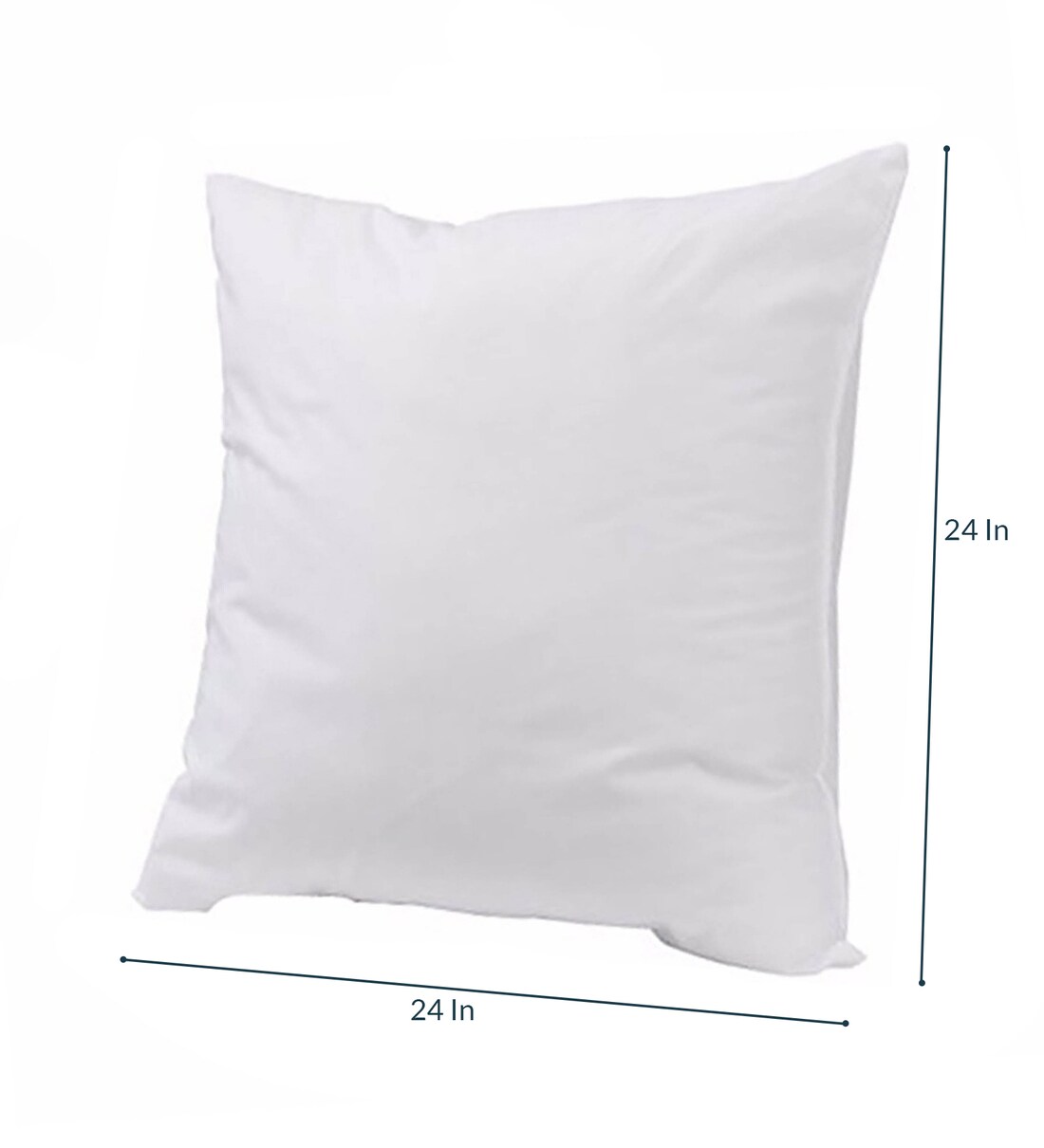 Buy White Cotton Microfiber Filled 24X24 Inches Cushion Inserts (Set Of