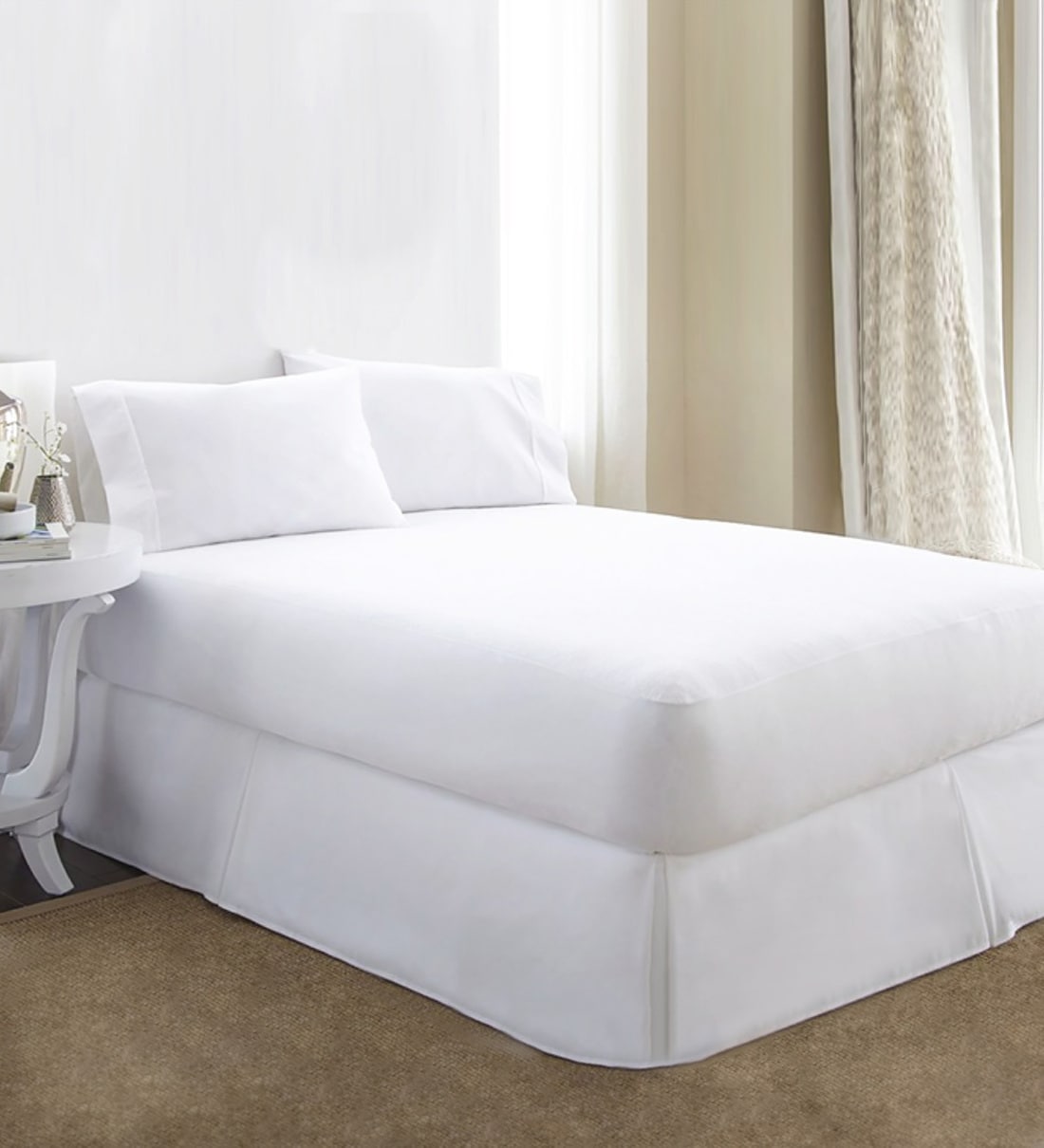 Buy Alexa Cotton (72x72) Queen Size Mattress Protector by R Home Online