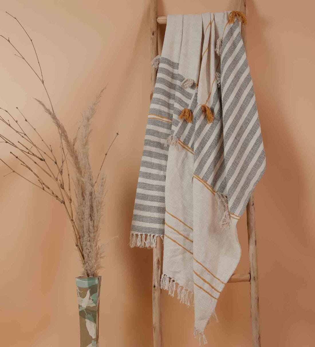 Buy White Cotton 72x52 Inches Premium Throw by Bhajhu Online Sofa