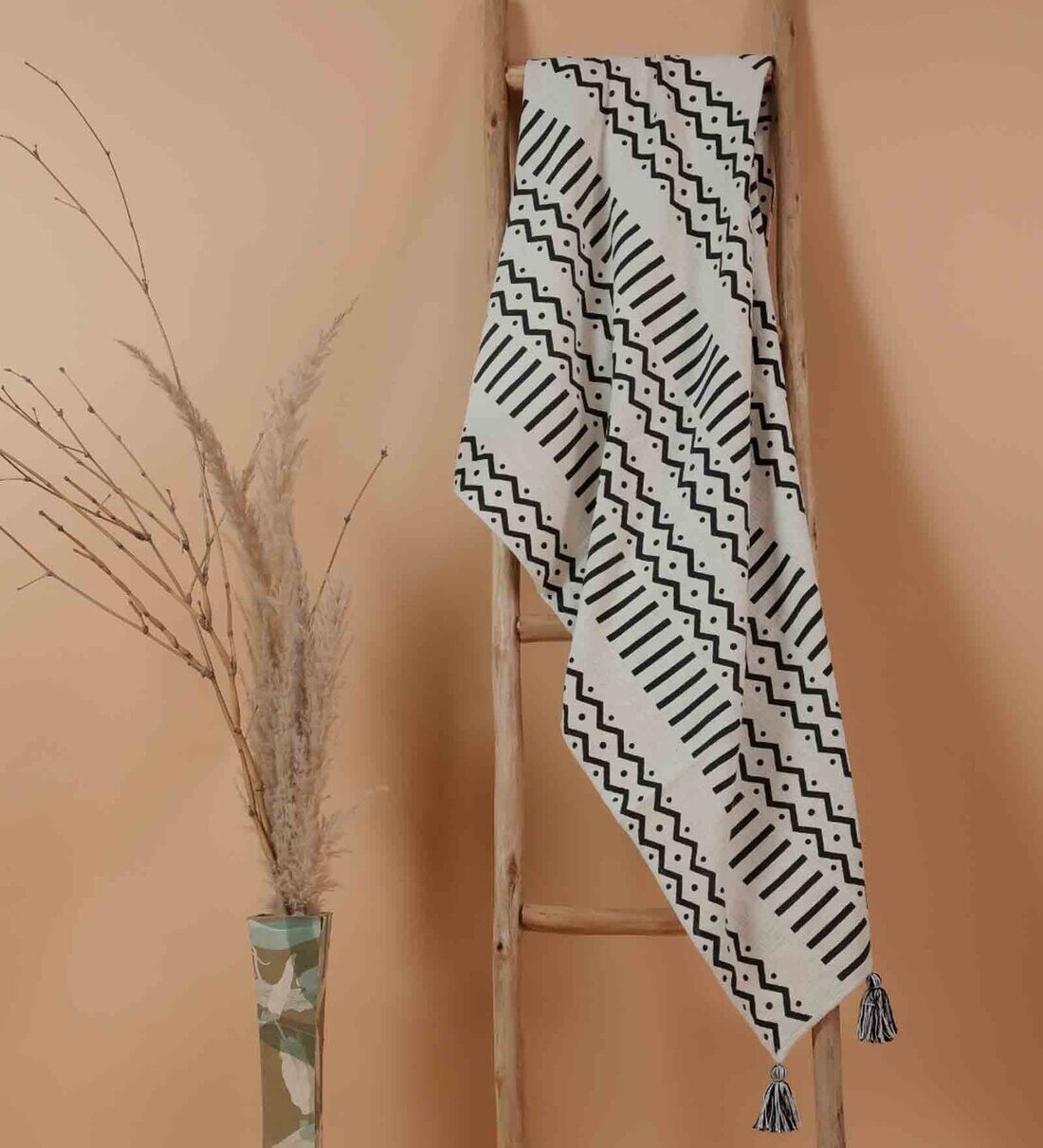 Buy White Cotton 72x52 Inches Premium Throw by Bhajhu Online Sofa