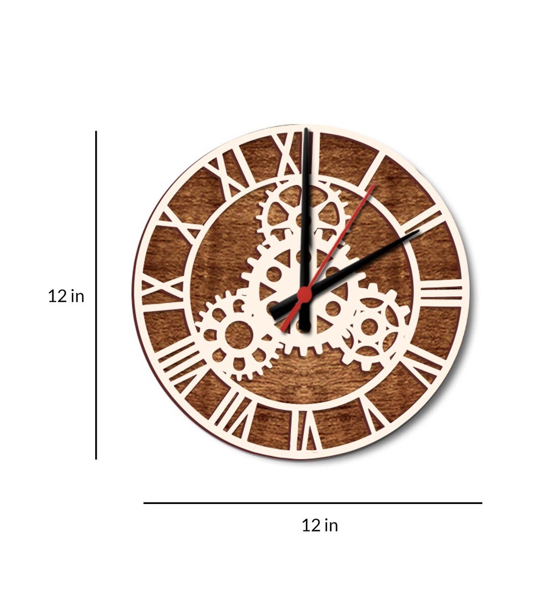 Buy White Engineered Wood Analog Wall Clock By WallMantra Online
