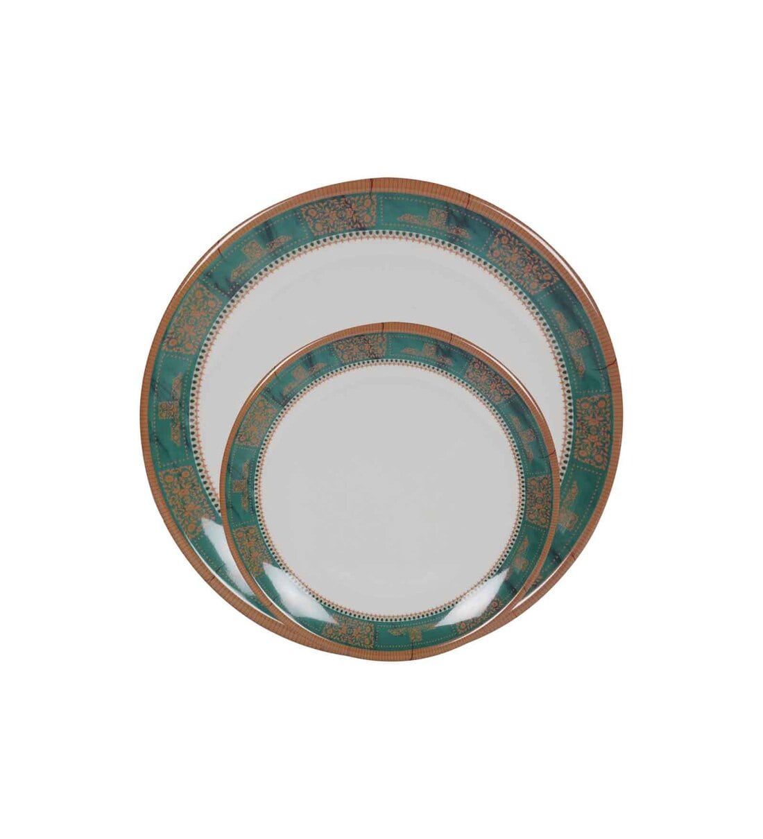 Buy 18 Pieces Melamine White Ethnic Motifs Dinner Sets at 60% OFF