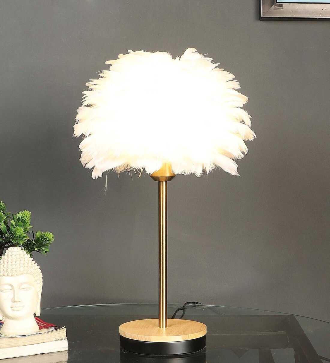 dunelm feather lamp