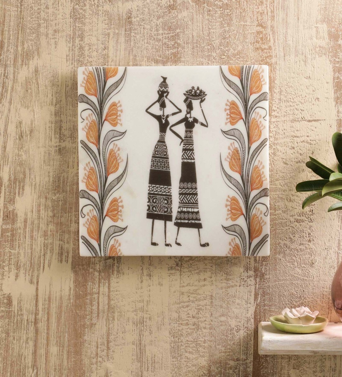 warli painting tiles