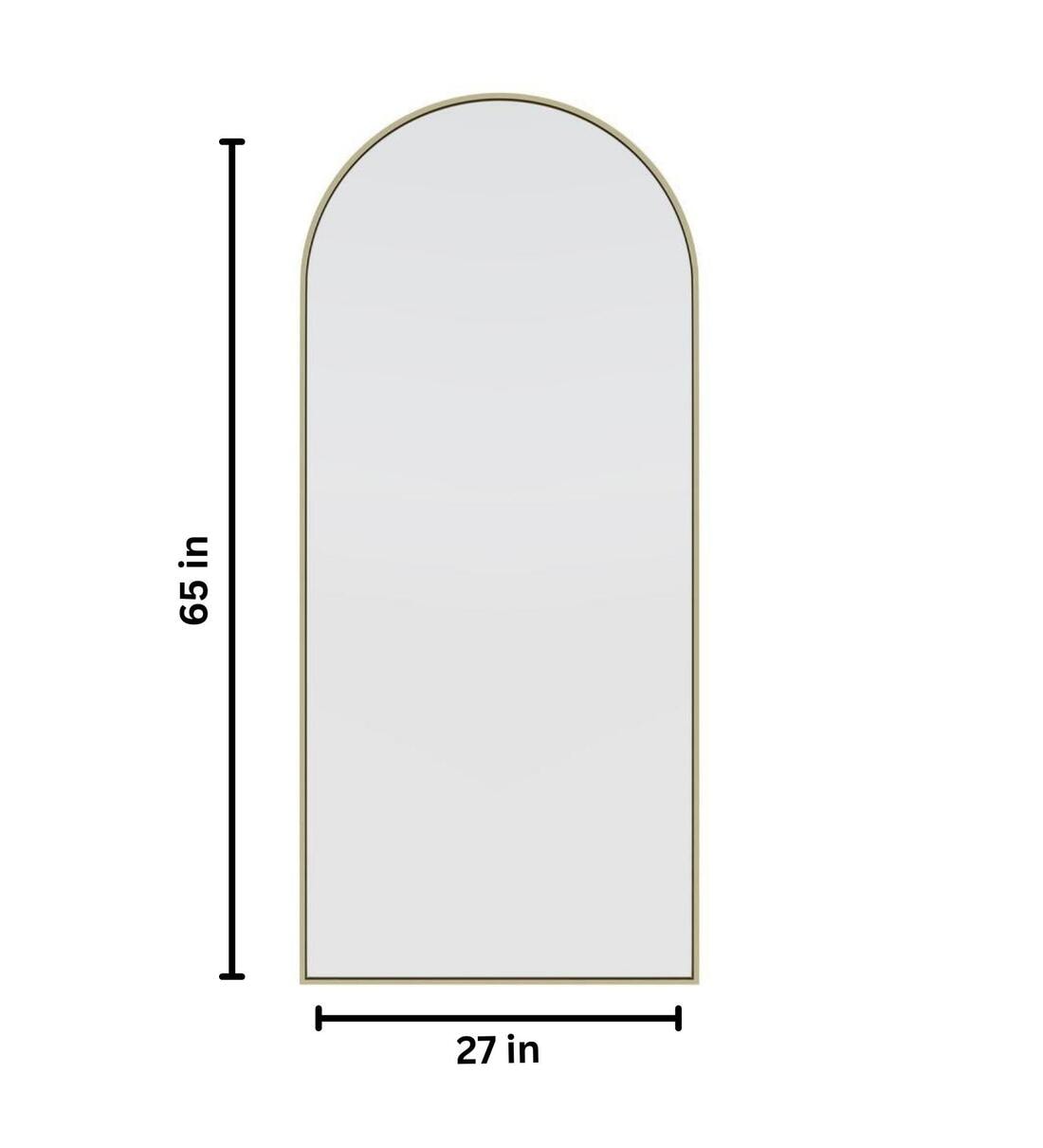 Buy White Full Length Arch Mirror with Stand by Casagold Online Full