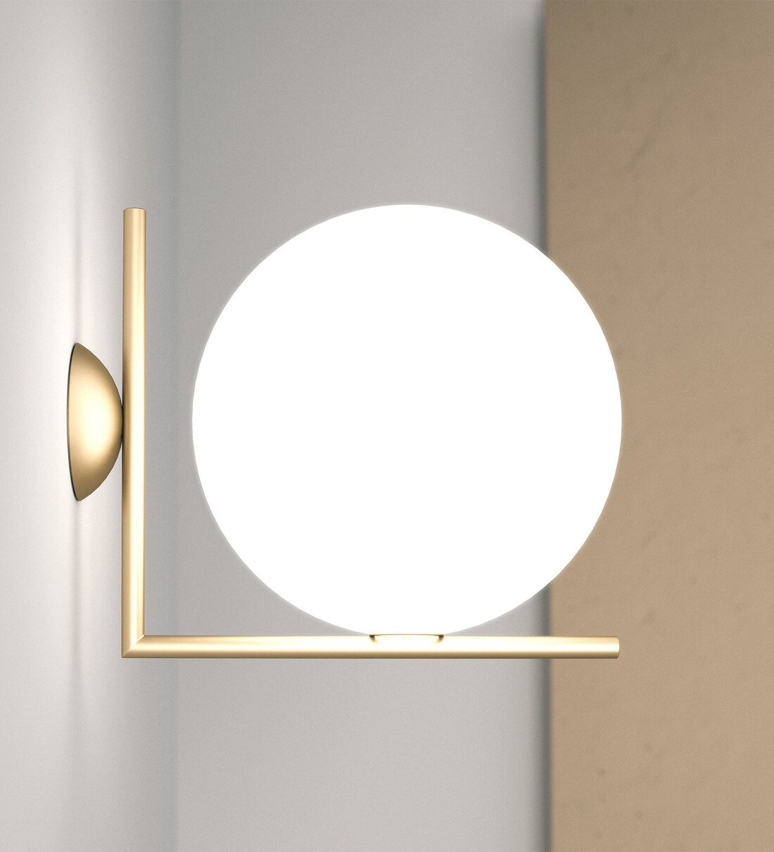 Buy White Glass IC Globe Wall Light by Jainsons Emporio Online