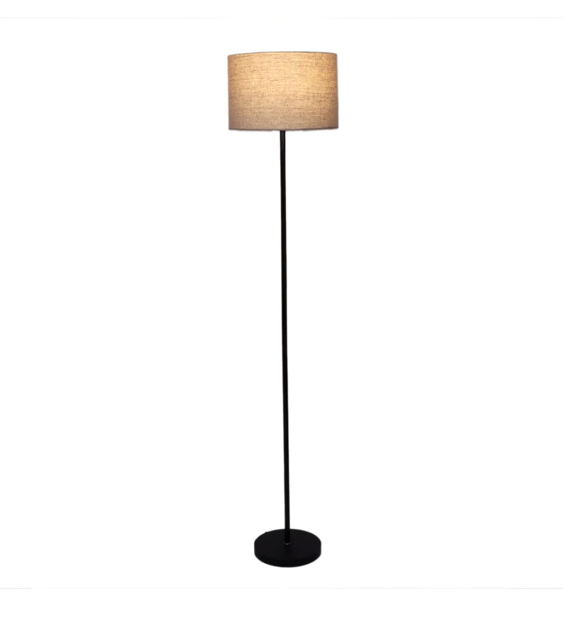 Buy White Jute Shade Club Floor Lamp With MDF Base By Pristine ...