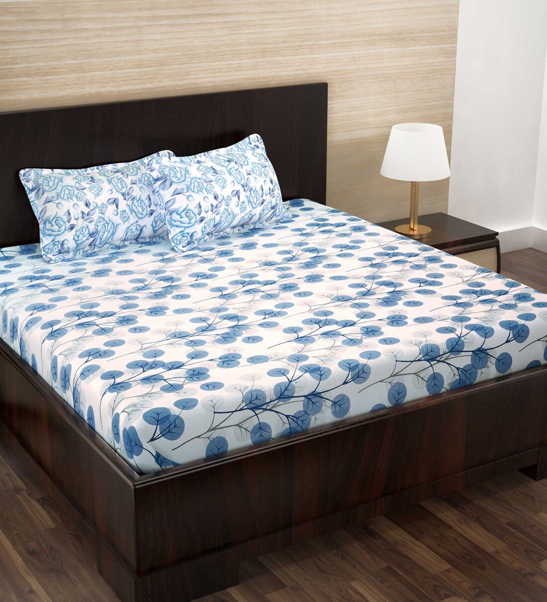 Buy Majestic 100 Cotton 152TC King Size Bedsheet with 2 Pillow Covers by StoryHome Online