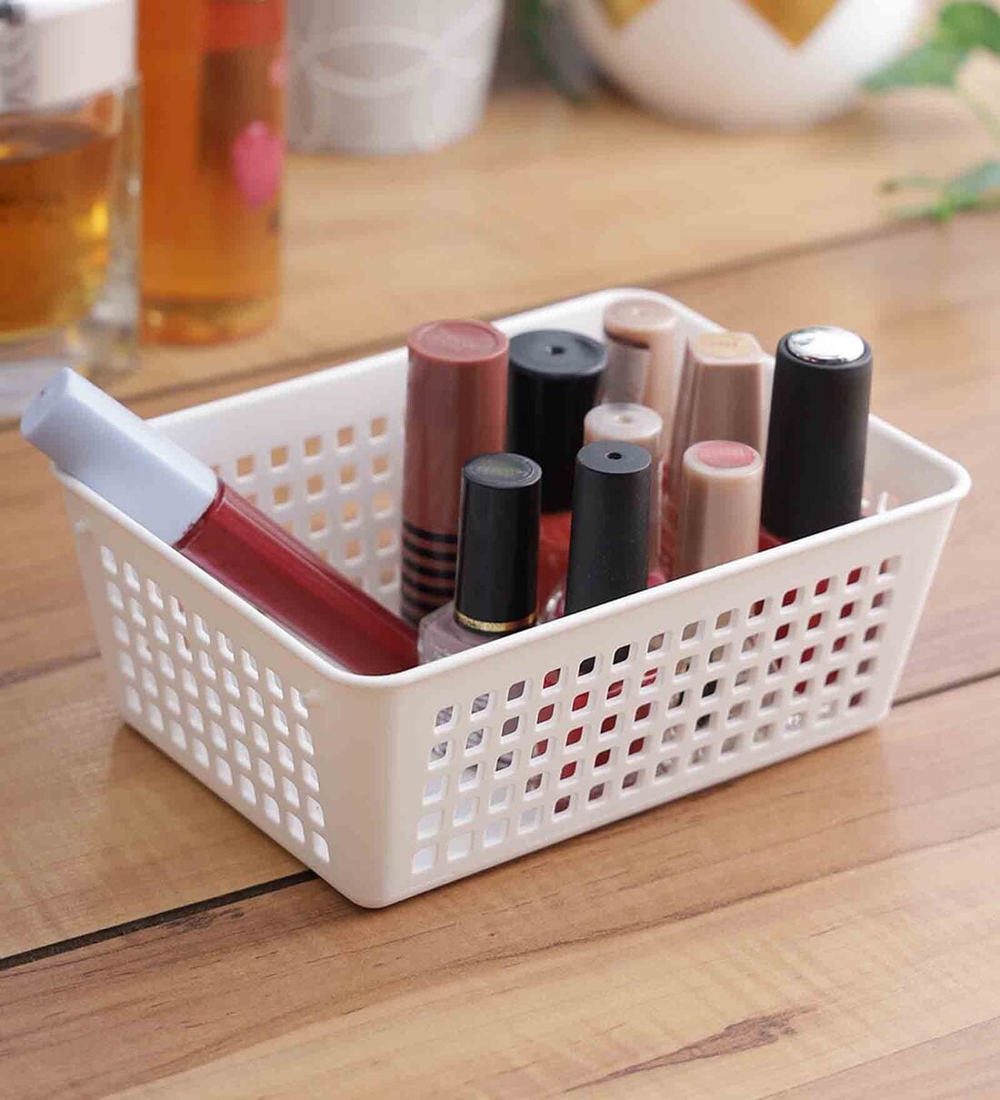 Buy White Plastic Small Basket Desk Organizers at 48 OFF by Lock N