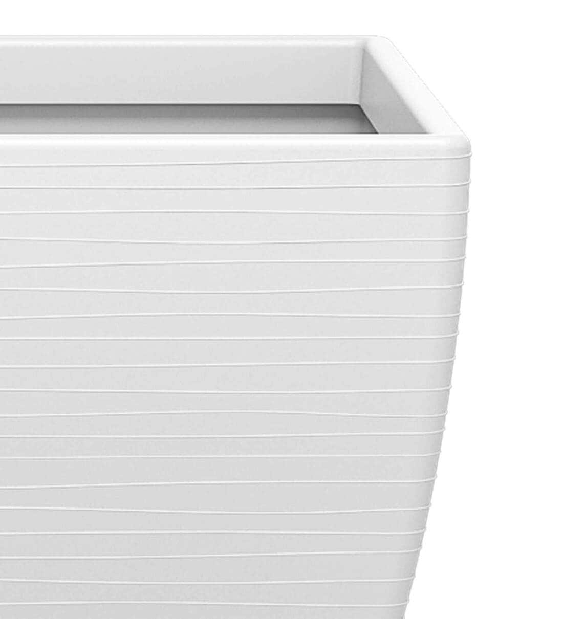 Buy White Polymer Fabi Medium Floor Planter by Planters Online Big