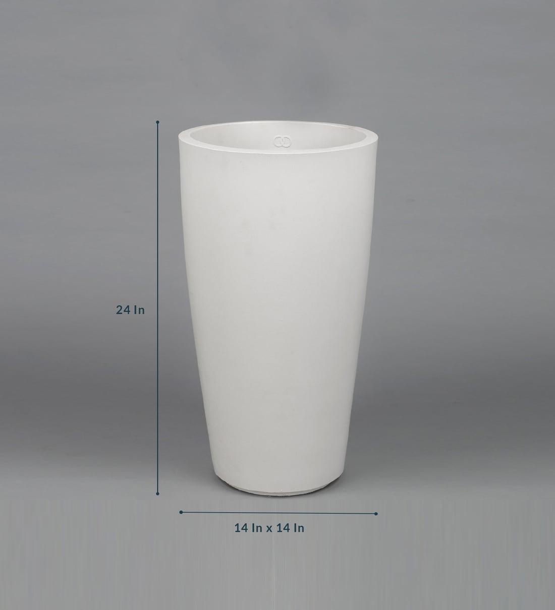 Buy White Polymer Round Shaped Large Planter By Yuccabe Italia Online ...