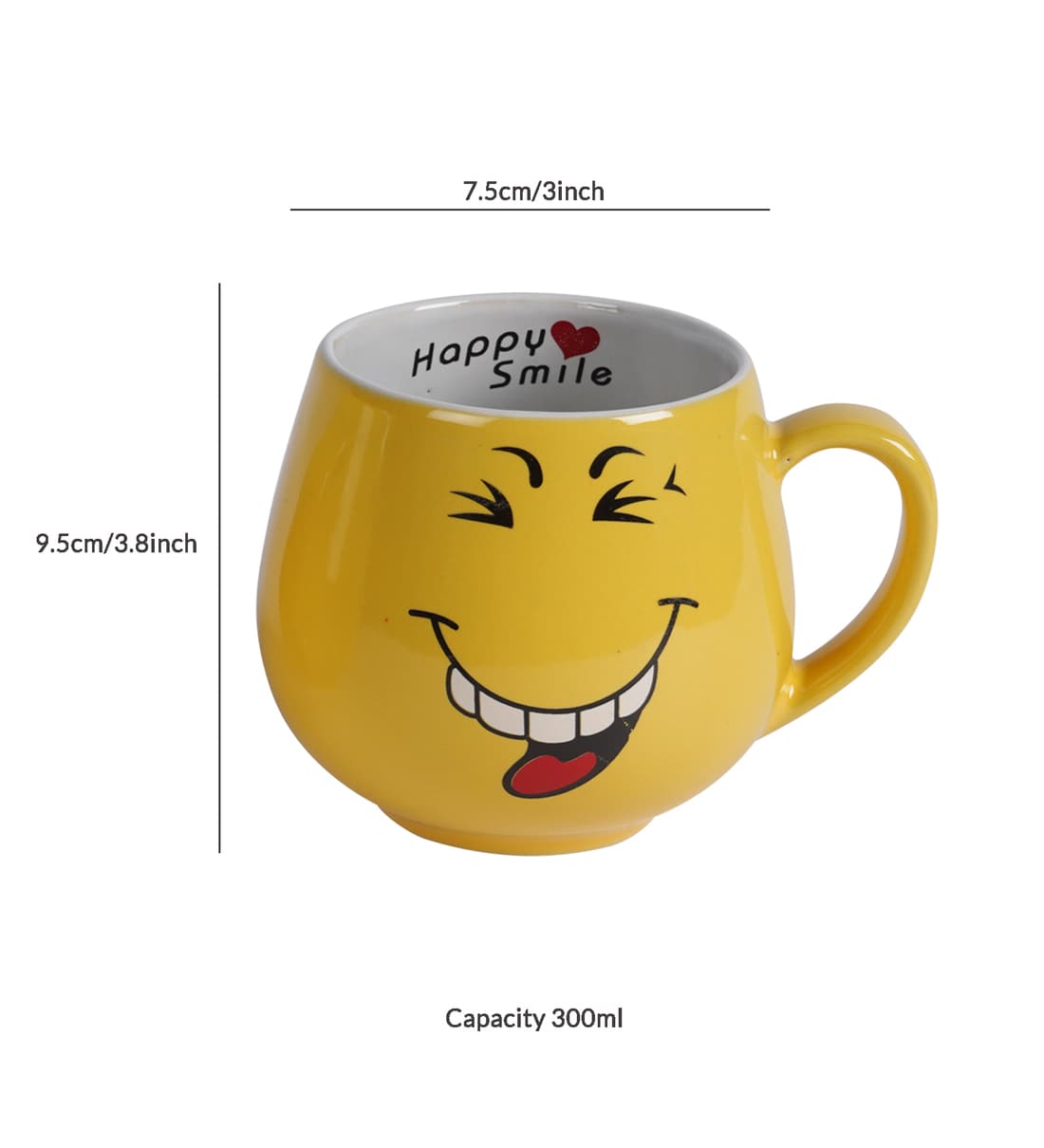 Buy Yellow Quotes Printed 300 ml Ceramic (Set of 2) Coffee Mug at 26% OFF  by Cdi