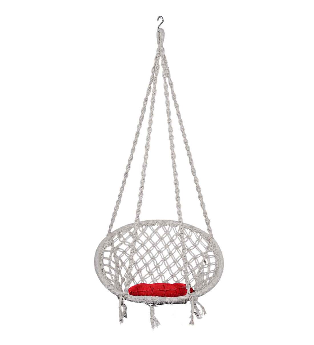 Buy Round Shape Swing in White color by Swingzy Online Swings Swings Furniture Pepperfry