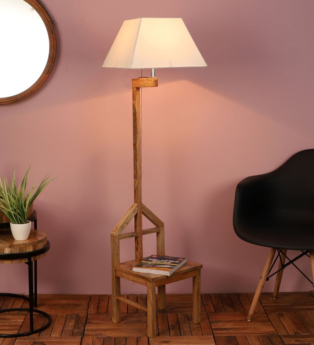 buy-pyramind-white-cotton-shade-shelf-floor-lamp-with-mango-wood-base