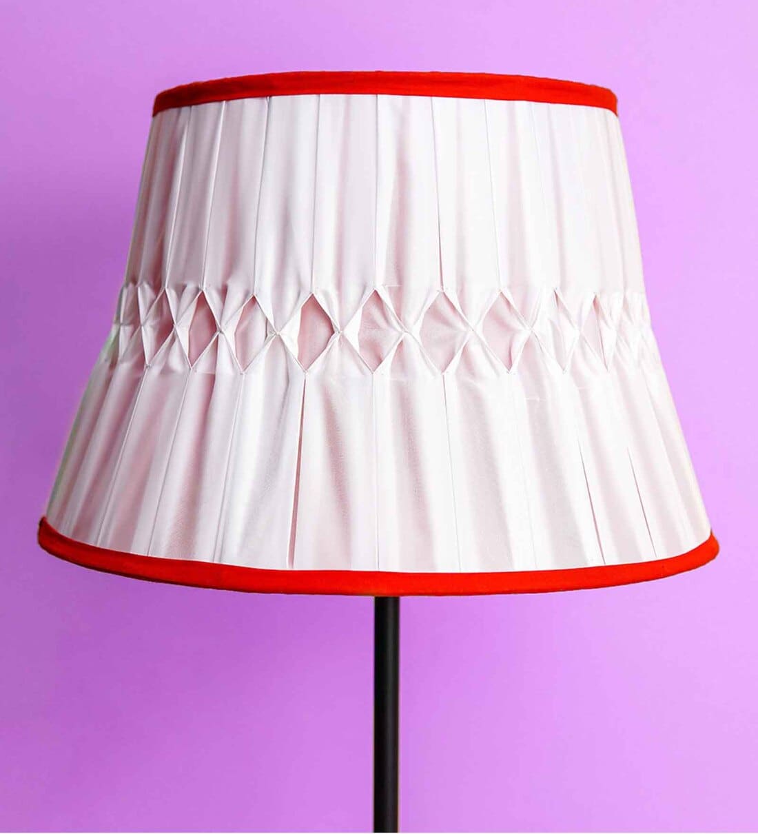 Buy Twilight White Silk Pleated Lampshade By PineCraft International at