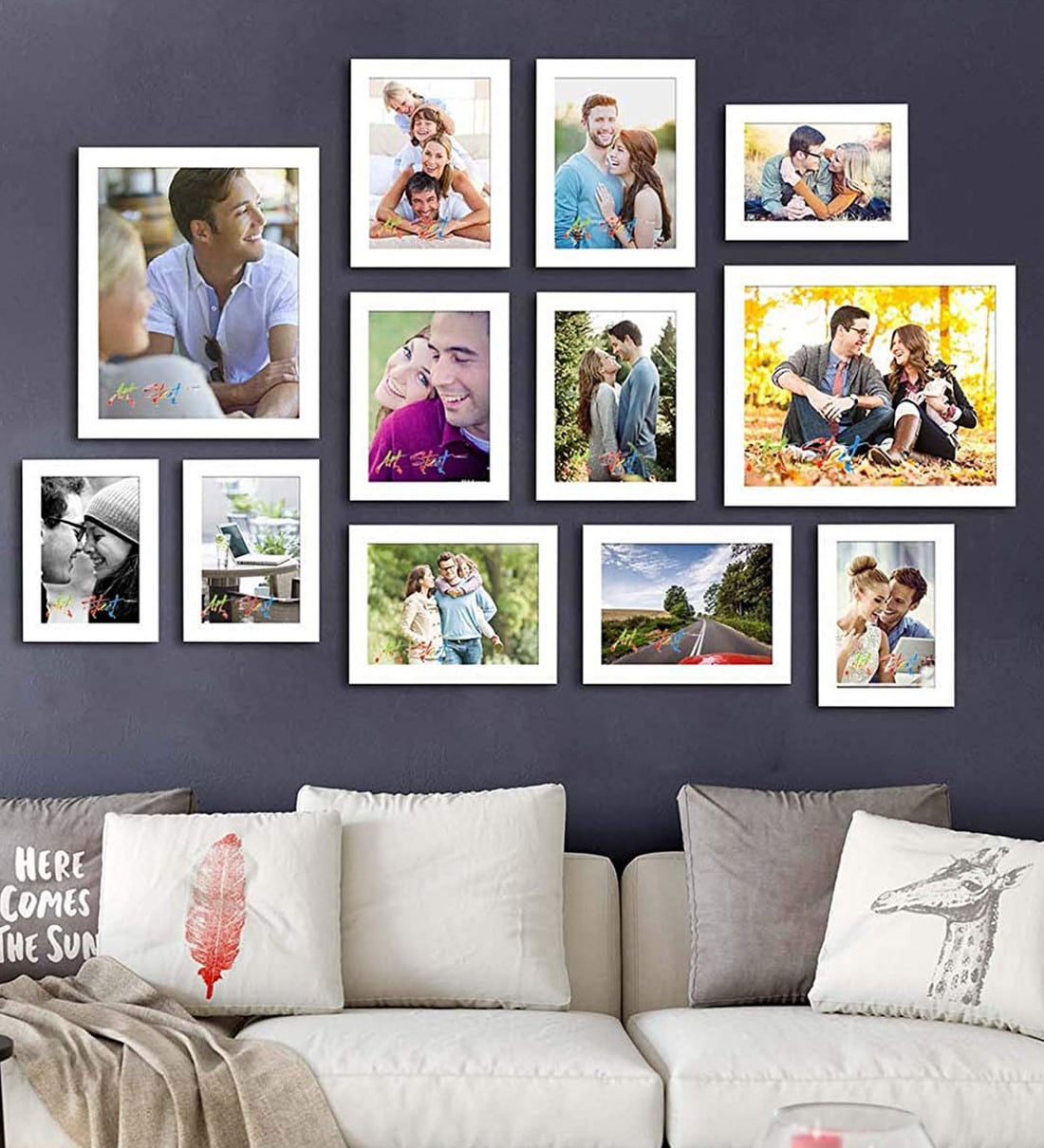 Buy Black Wood Collage Photoframes - Set 12 Online - Collage Photo ...